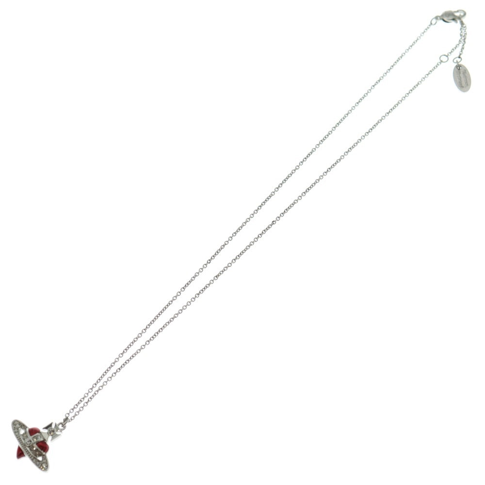 Vivienne Westwood(ヴィヴィアンウエストウッド) ラインストーン ディアマンテハート ネックレス シルバー