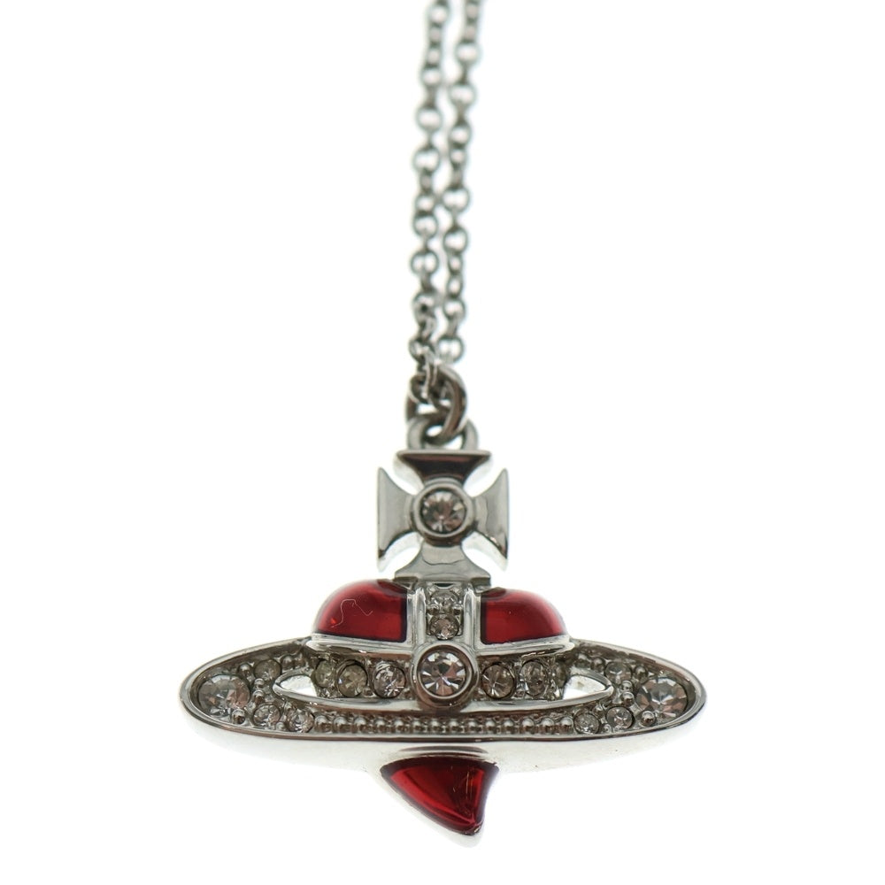 Vivienne Westwood(ヴィヴィアンウエストウッド) ラインストーン ディアマンテハート ネックレス シルバー