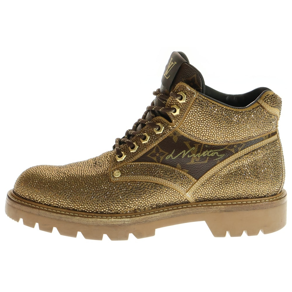 LOUIS VUITTON(ルイヴィトン) オーベルカンフ スワロフスキー ハイカットスニーカー ブラウン