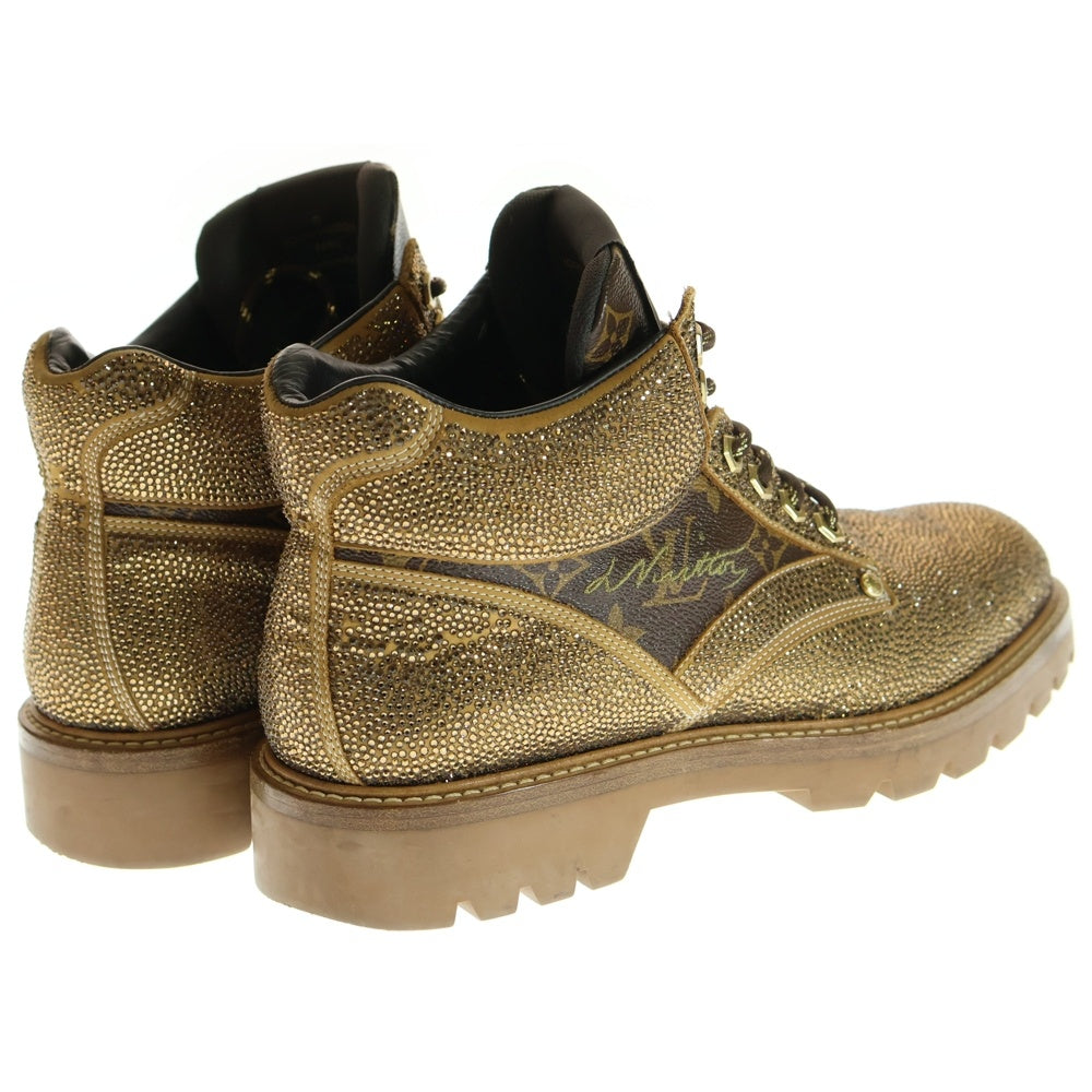 LOUIS VUITTON(ルイヴィトン) オーベルカンフ スワロフスキー ハイカットスニーカー ブラウン