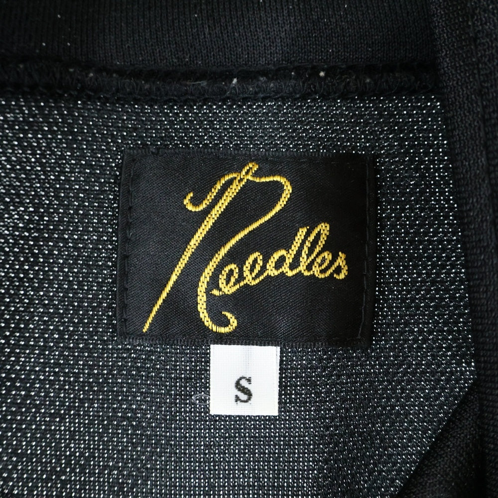 Needles(ニードルス) パピヨン刺繍 アームライン トラックジャケット スウェット ブラック LQ385