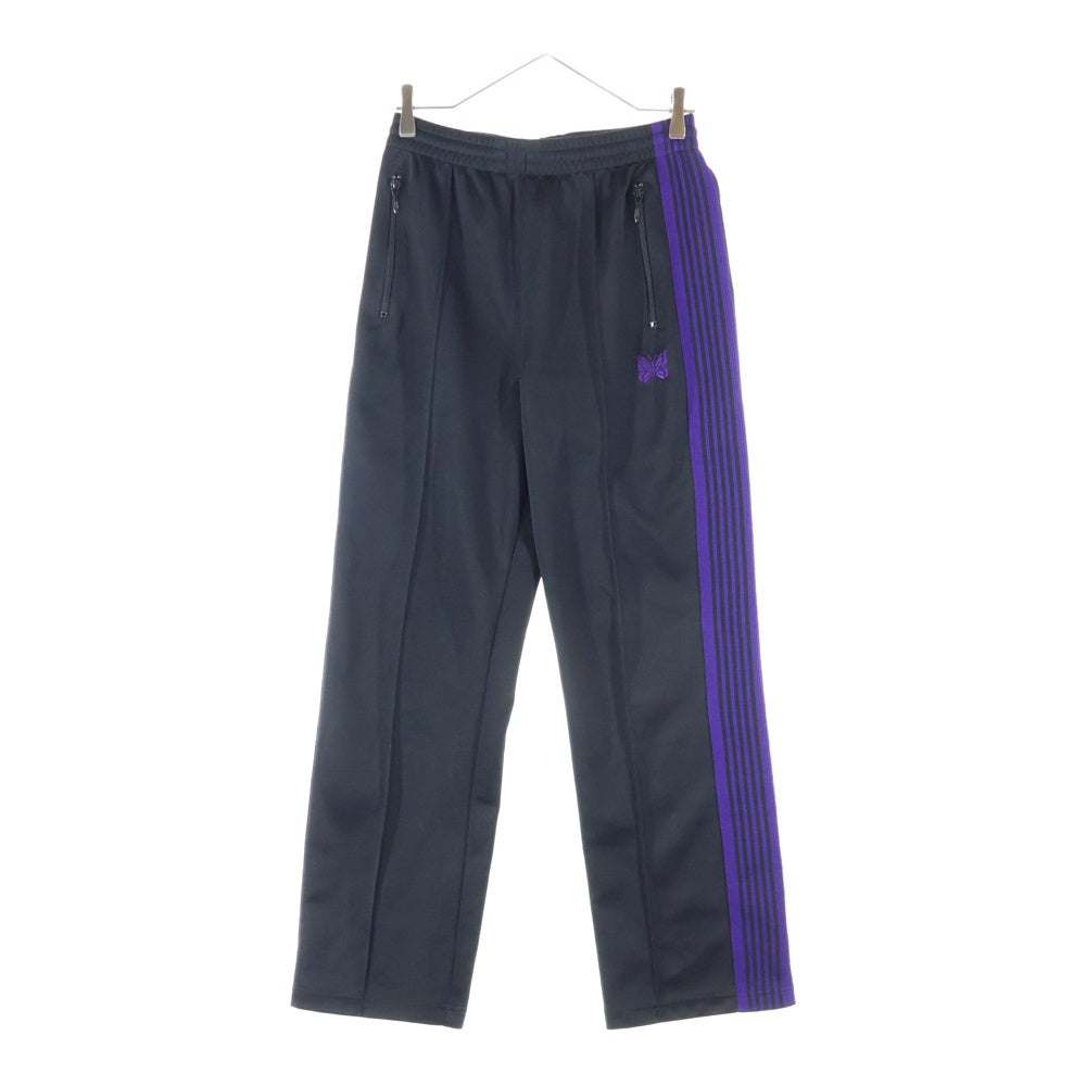 Needles(ニードルス) パピヨン刺繍 サイドライン トラックパンツ スウェットパンツ ブラック NS1622