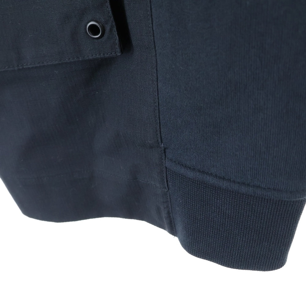 NIKE(ナイキ) ×PEACEMINUSONE NRG CF WODE PANTS DR0095-010 刺繍デザイン スウェット切り替え カーゴパンツ ブラック