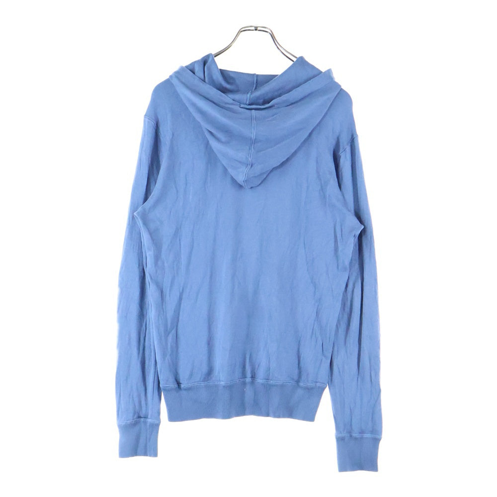 DOLCE & GABBANA(ドルチェアンドガッバーナ) シルク プルオーバーパーカー フーディー ブルー GL012K