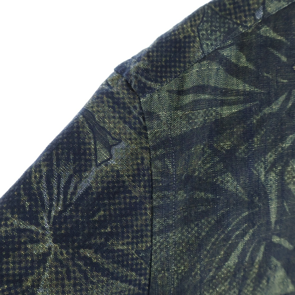 Giannetta(ジャンネット) フラワー総柄 長袖シャツ グリーン