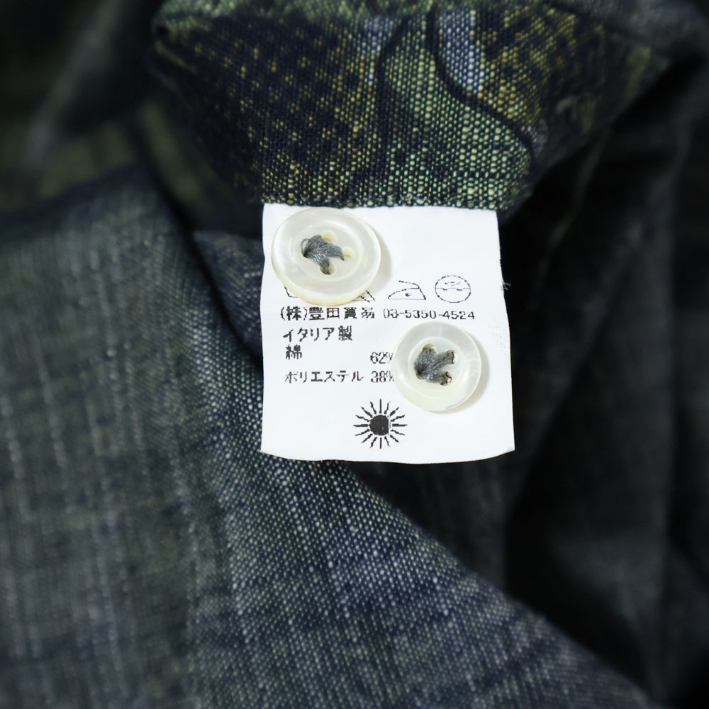 Giannetta(ジャンネット) フラワー総柄 長袖シャツ グリーン
