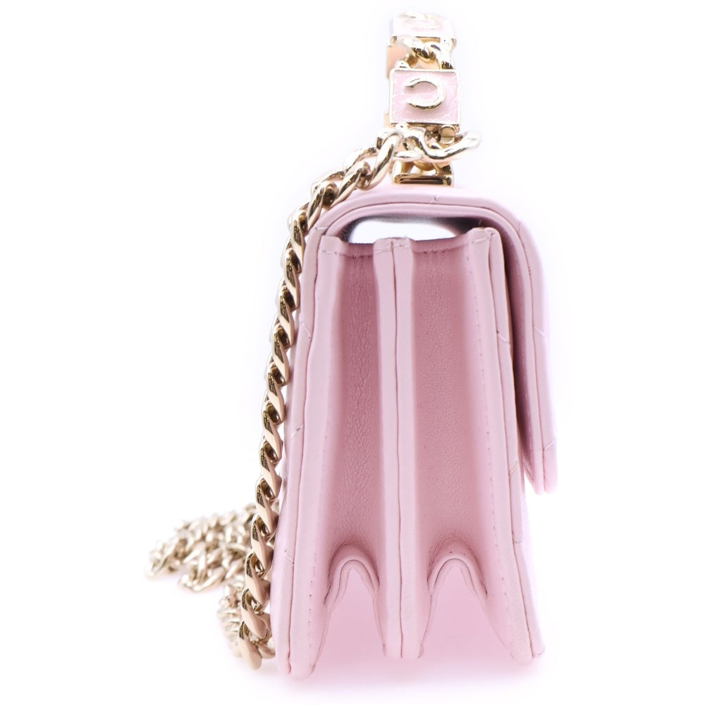 CHANEL(シャネル) ミニマトラッセ チェーンショルダーバッグ ピンク ラムスキン GD金具 AP2758
