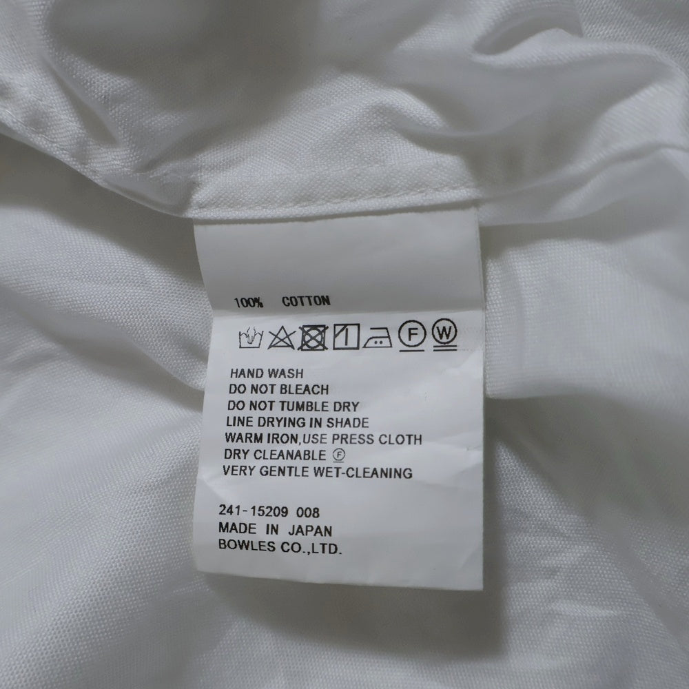 HYKE(ハイク) 24SS オーバーサイズコットン長袖シャツ ホワイト 241-15209 008