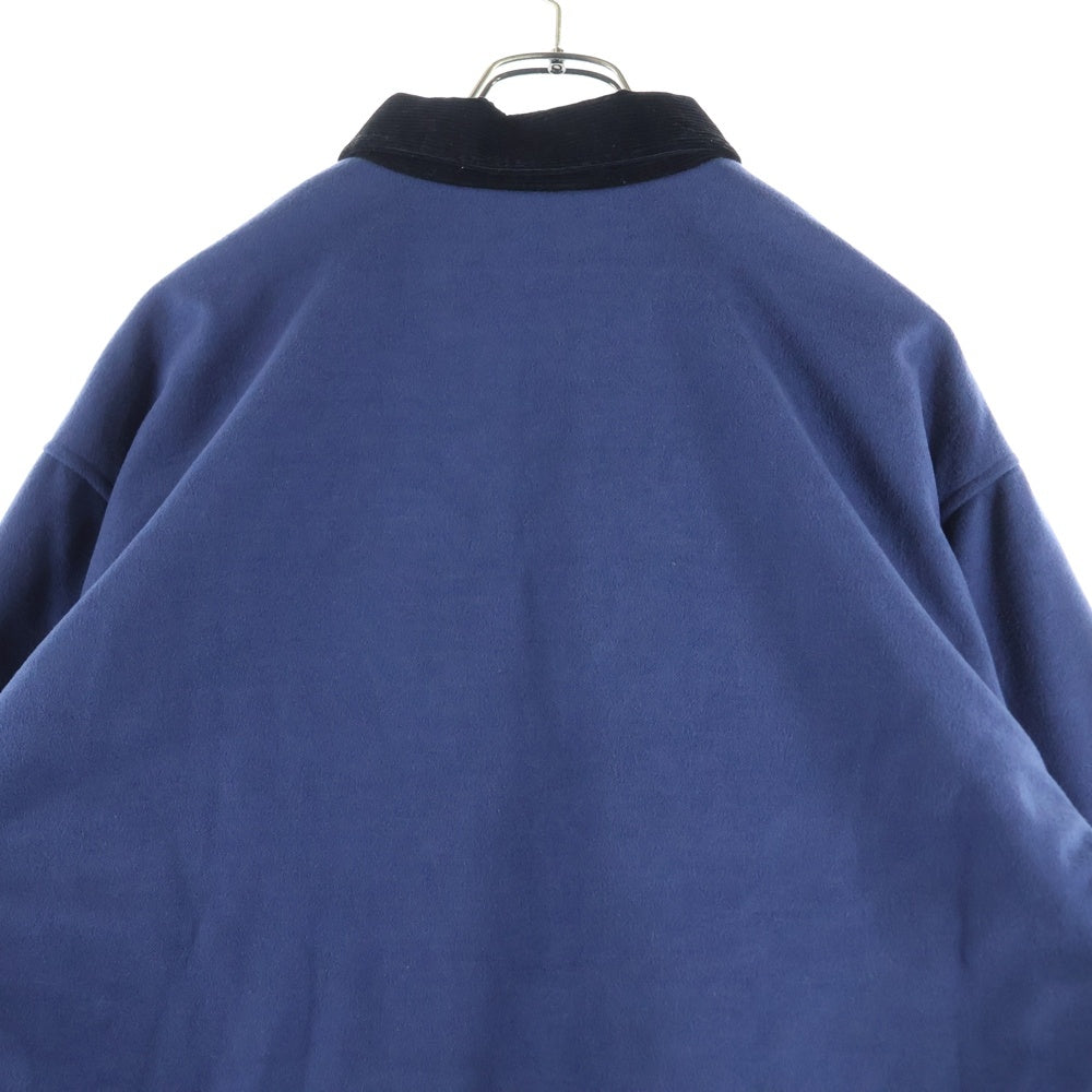 X-LARGE(エクストララージ) QUILTED HALF-ZIP SHIRT 裏地キルテッド ハーフジップ フリースシャツ ネイビー 101214014002