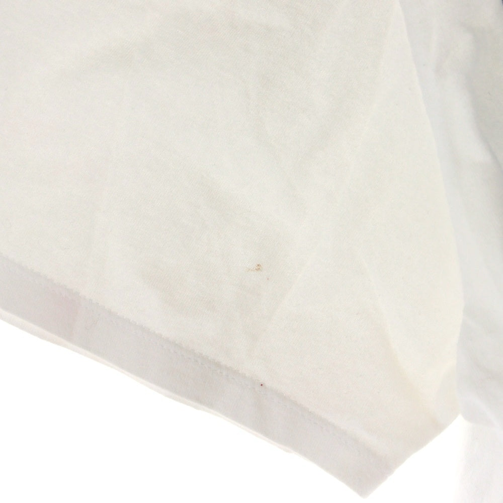 A.P.C(アーペーセー) フロントロゴ クルーネック半袖Tシャツカットソー ホワイト/ブルー