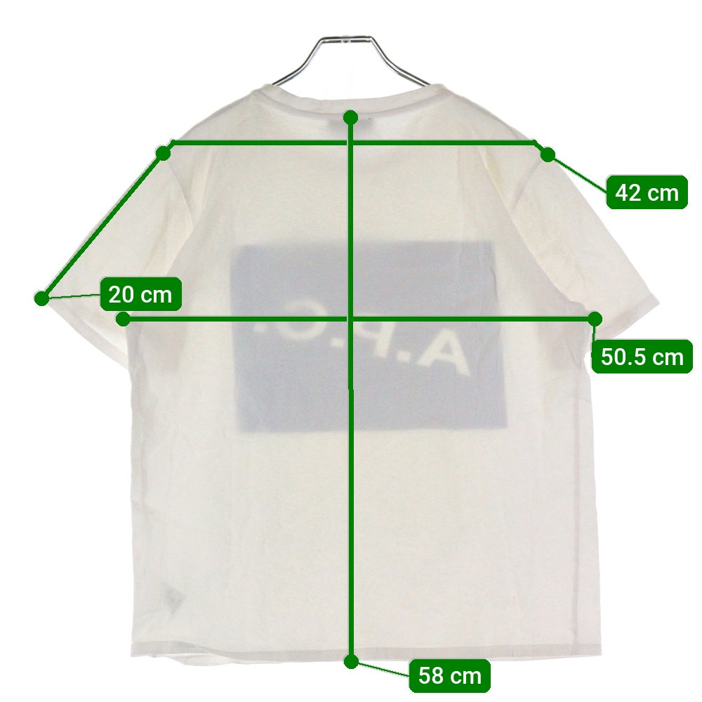 A.P.C(アーペーセー) フロントロゴ クルーネック半袖Tシャツカットソー ホワイト/ブルー