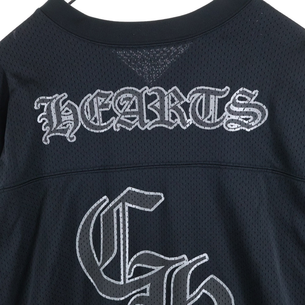 CHROME HEARTS(クロムハーツ) MESH WARM UP JERSEY メッシュ バーシティー ジャージー CHプリントメッシュ 長袖Tシャツカットソー ブラック