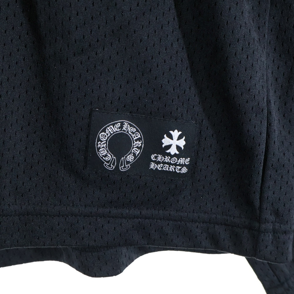 CHROME HEARTS(クロムハーツ) MESH WARM UP JERSEY メッシュ バーシティー ジャージー CHプリントメッシュ 長袖Tシャツカットソー ブラック