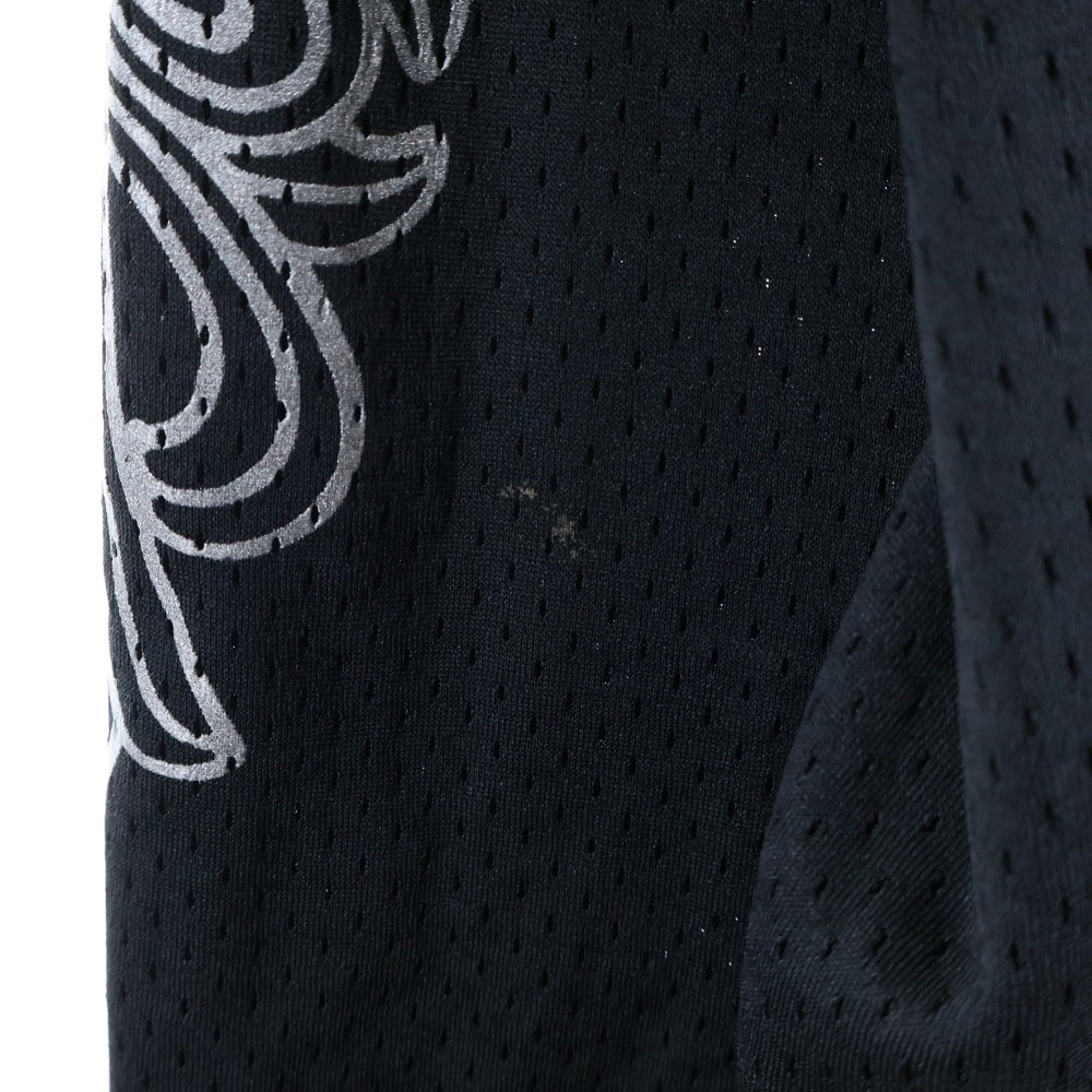 CHROME HEARTS(クロムハーツ) MESH WARM UP JERSEY メッシュ バーシティー ジャージー CHプリントメッシュ 長袖Tシャツカットソー ブラック