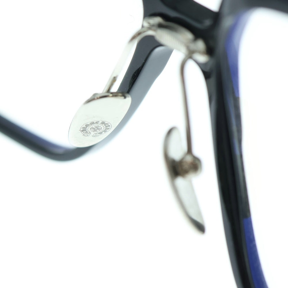 CHROME HEARTS(クロムハーツ) INIT クロステンプル ダブルブリッジ アイウェア 眼鏡 ブラック/シルバー