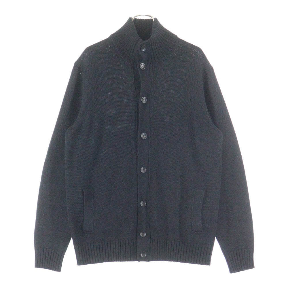 ZANONE(ザノーネ) 5ゲージ ウールソリッドスタンドカラー ニットカーディガン ブラック 812519-ZR229