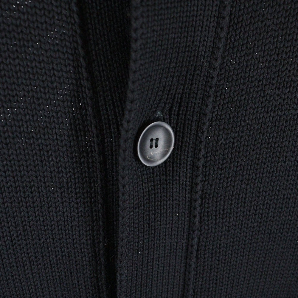 ZANONE(ザノーネ) 5ゲージ ウールソリッドスタンドカラー ニットカーディガン ブラック 812519-ZR229