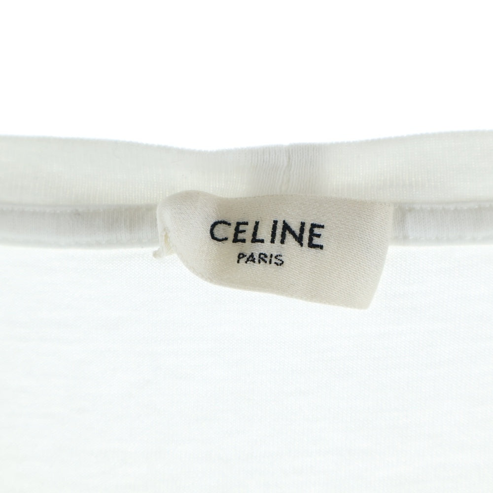 CELINE(セリーヌ) フロントロゴ クルーネック半袖Tシャツ カットソー ホワイト 2X308916G