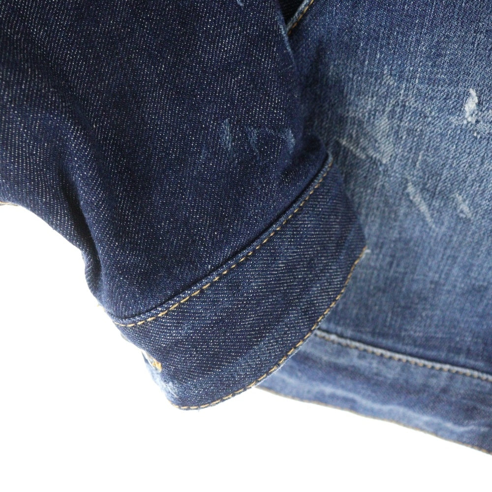 DSQUARED2(ディースクエアード) 14SS ダメージ加工 デニムジャケット インディゴ S71AM0500