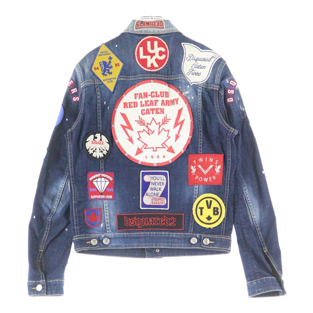 DSQUARED2(ディースクエアード) ワッペン デニムジャケット インディゴブルー71AM080530342