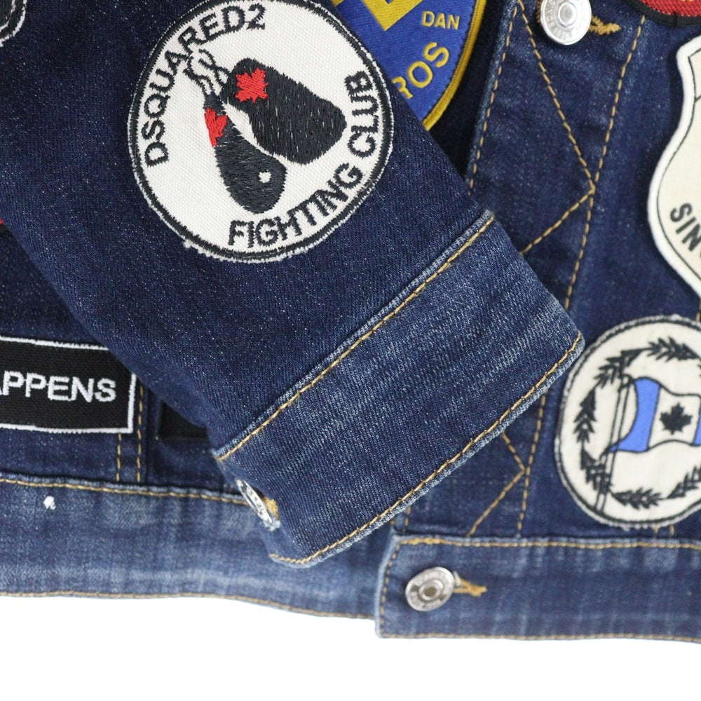 DSQUARED2(ディースクエアード) ワッペン デニムジャケット インディゴブルー71AM080530342