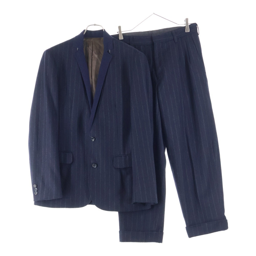 kolor(カラー) ウールストライプセットアップスーツ ネイビー 12WCM-J07104