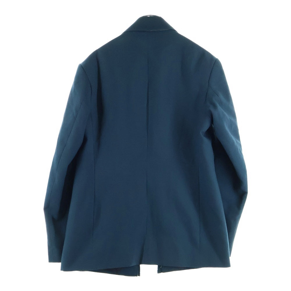 NAMACHEKO(ナマチェコ) 襟元ダメージ加工テーラードジャケット グリーン