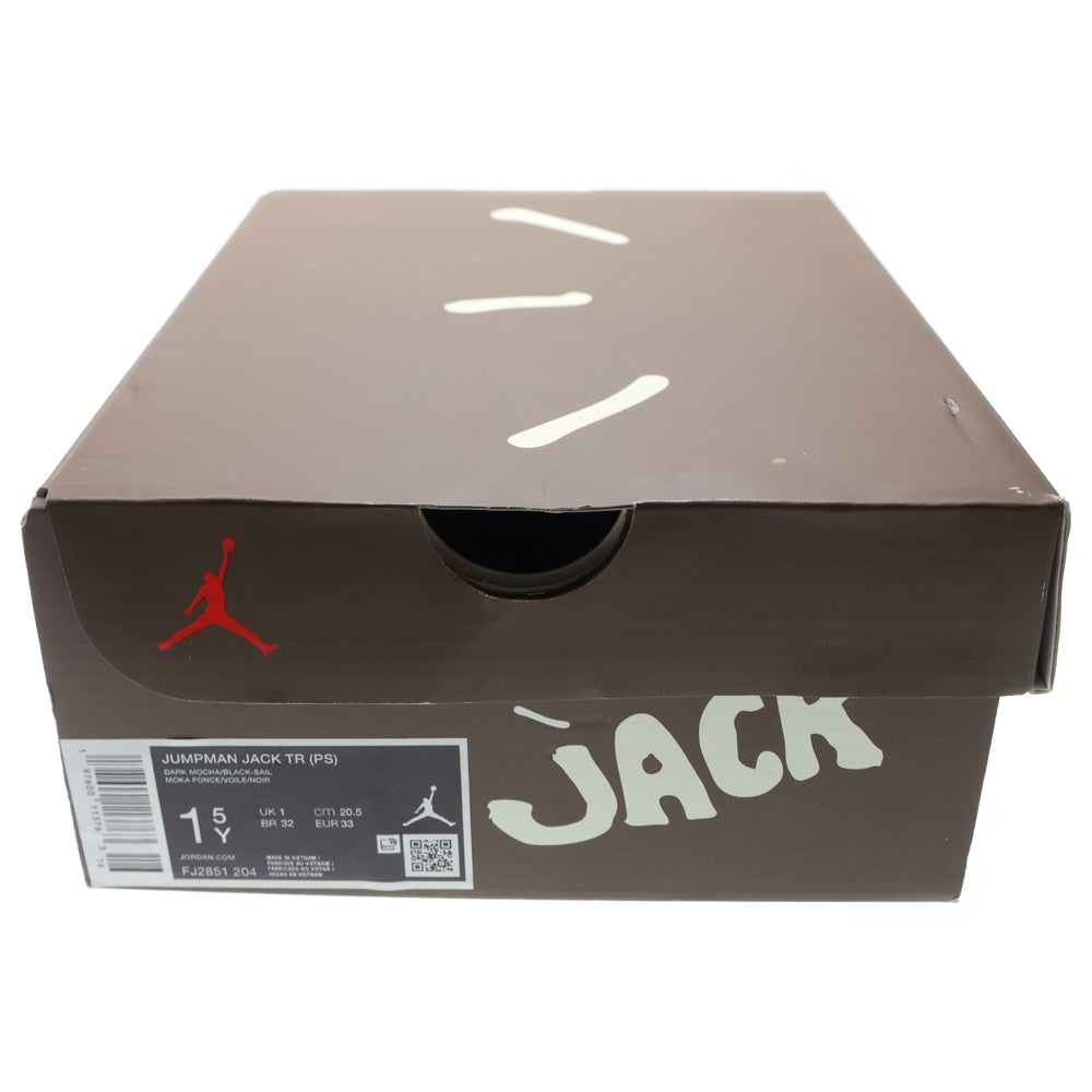 NIKE(ナイキ) ×Travis Scott JUMPMAN JACK ジャンプマン ジャック ローカットスニーカー ブラウン/ブラック KIDS キッズ FJ2851-204
