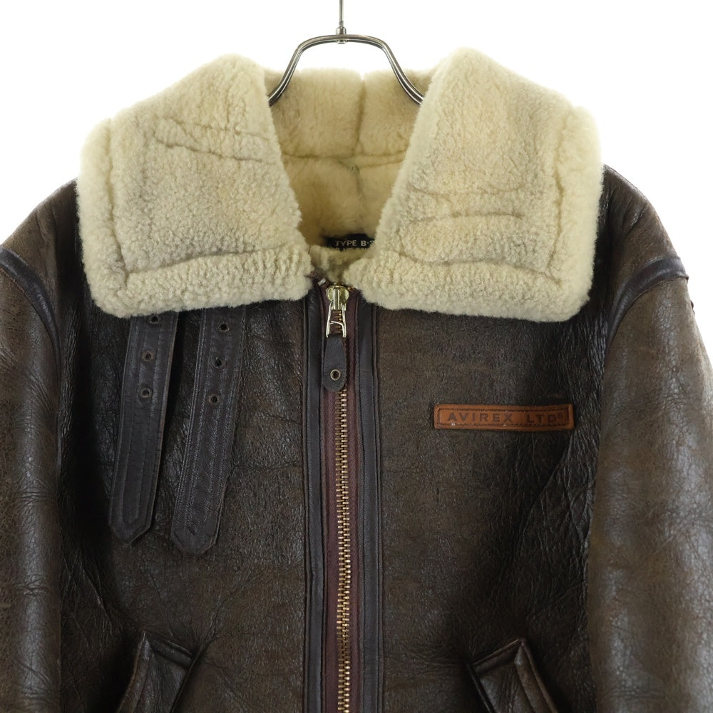 AVIREX(アヴィレックス) B-3 フライトムートンジャケット レザージャケット 裏地ボア AC-17755