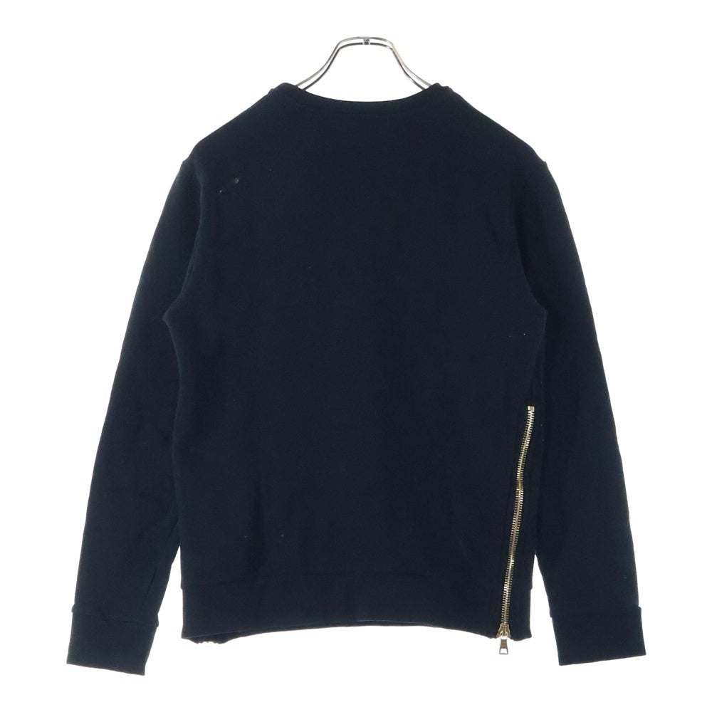 BALMAIN(バルマン) フロントプリント グラフィック サイドジップトレーナー ブラック W7H6701IO71