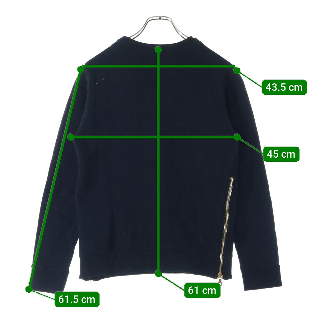 BALMAIN(バルマン) フロントプリント グラフィック サイドジップトレーナー ブラック W7H6701IO71