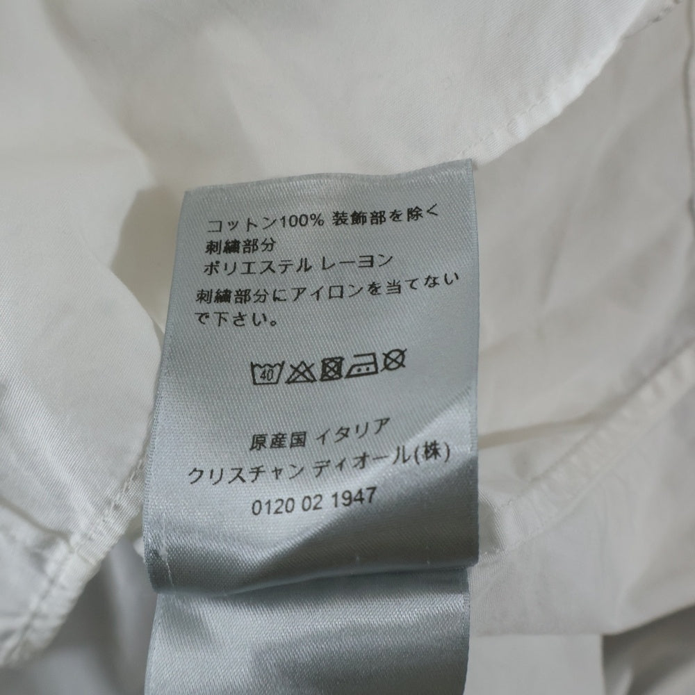 DIOR(ディオール) スパンコールロゴ コットン長袖シャツ ホワイト 933C538A1581