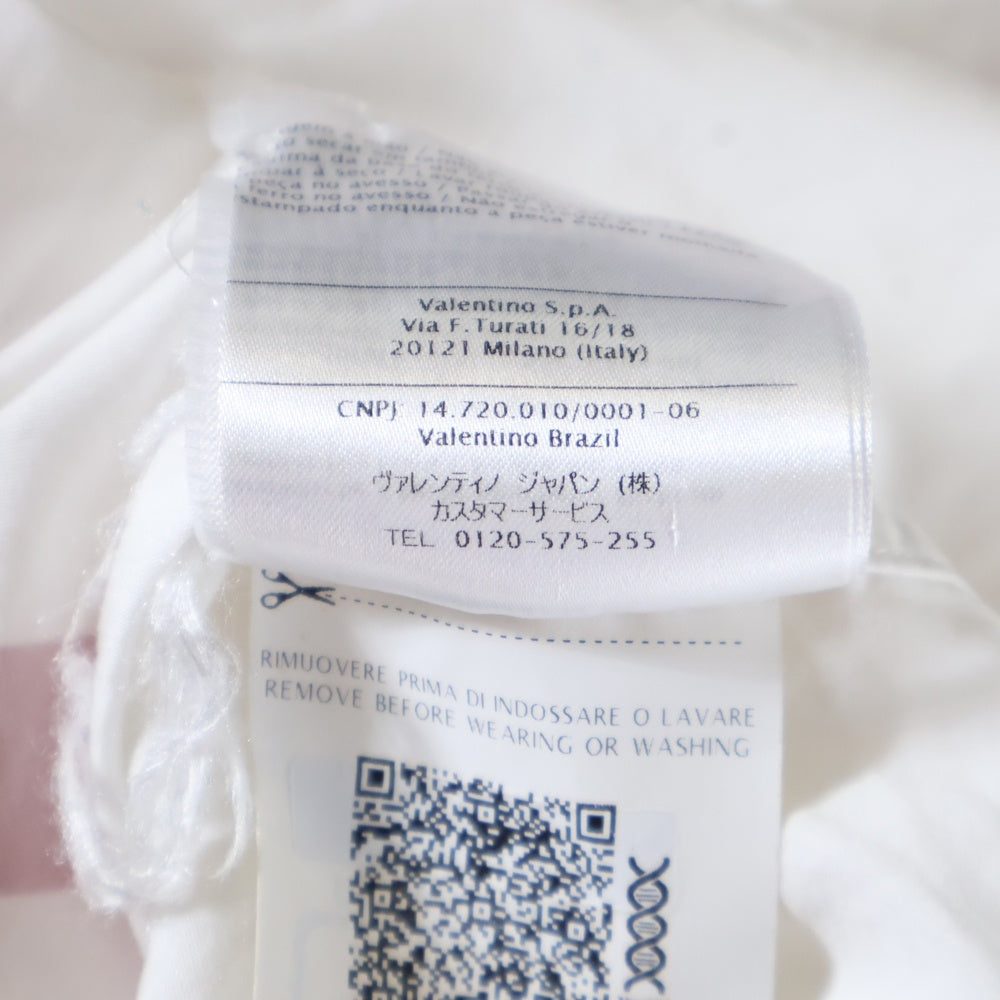VALENTINO(ヴァレンティノ) Signature print luxury shirt シグネチャープリント コットン長袖シャツ ホワイト SV3AB00H5AL
