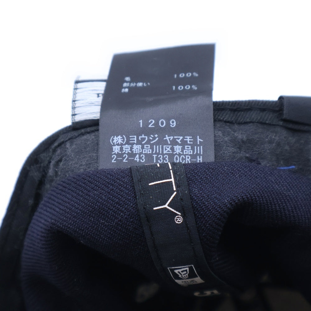 NEW ERA(ニューエラ) ×Yohji Yamamoto 59FIFTY CAP ロゴ刺繍 ベースボールキャップ 帽子 ブラック HN-H83-860