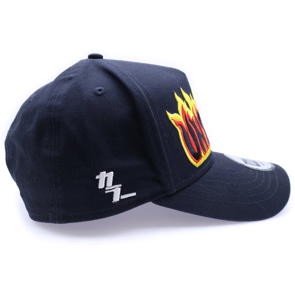 NEW ERA(ニューエラ) 18AW ×kolor ×カラー ファイヤー刺繍 ベースボールキャップ 帽子 ネイビー 18WCM-A08535S