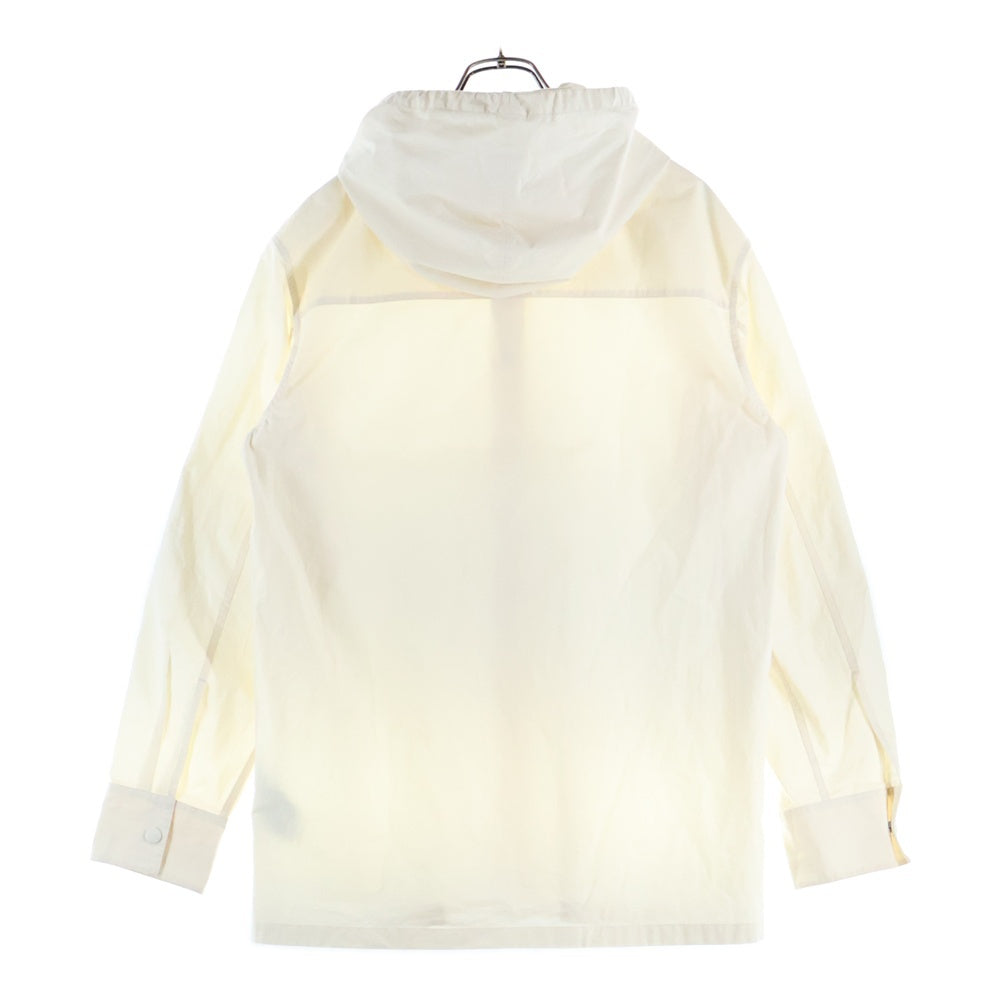 JIL SANDER(ジルサンダー) 22AW フーデッドシャツ 長袖シャツ コットンボタンシャツ アイボリー J21DL0003