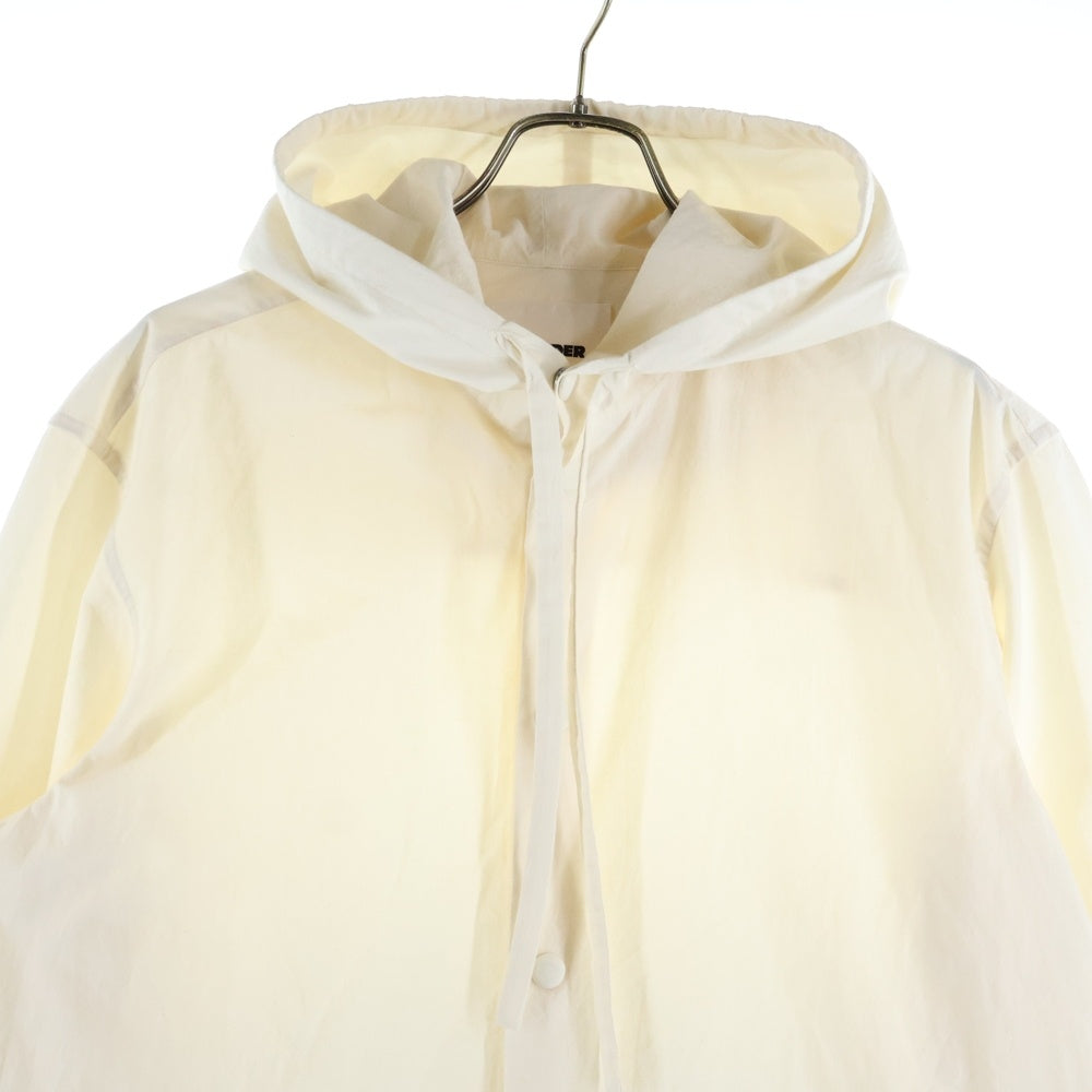 JIL SANDER(ジルサンダー) 22AW フーデッドシャツ 長袖シャツ コットンボタンシャツ アイボリー J21DL0003