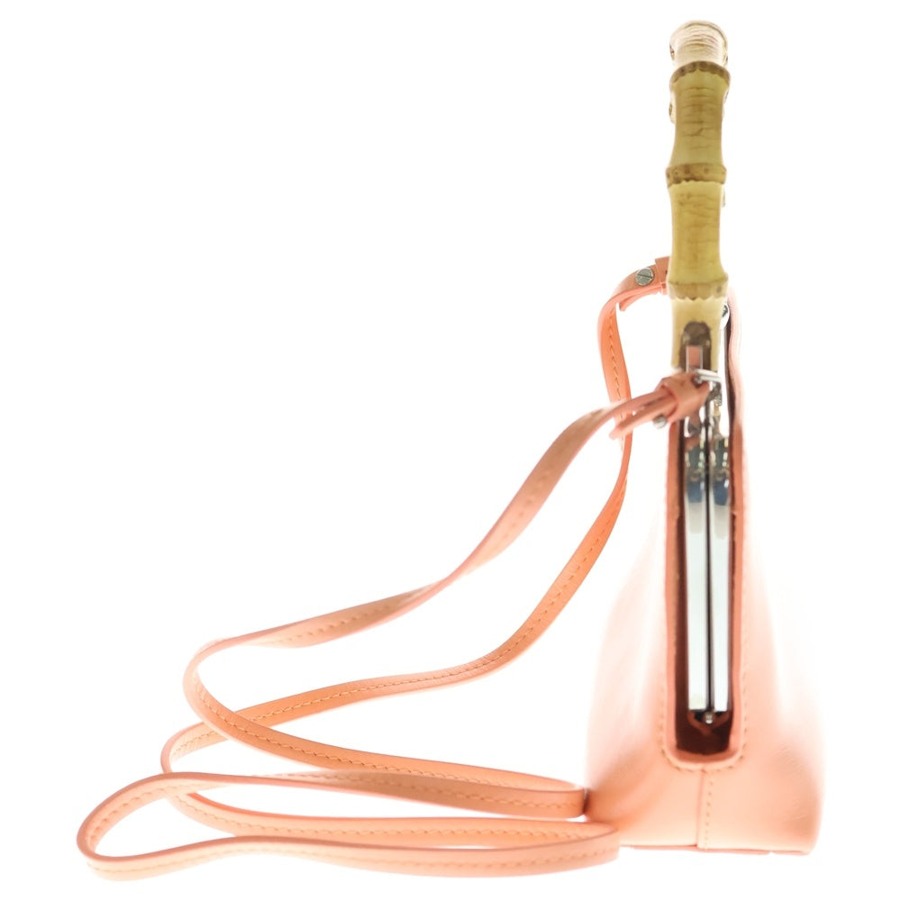 JIL SANDER(ジルサンダー) GOJI MINI BAMBOO がま口 ミニバンブー ハンドバッグ ショルダーバッグ オレンジ J07WD0029