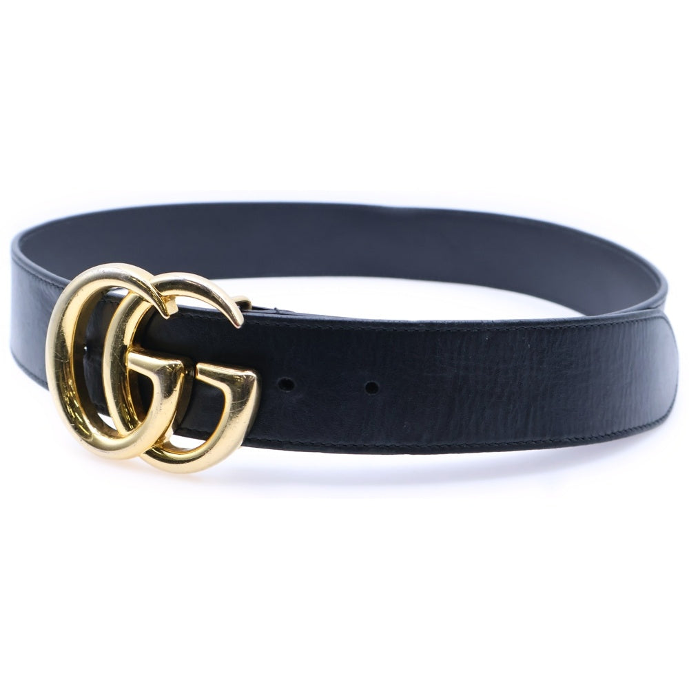 GUCCI(グッチ) GGマーモント レザーベルト ブラック 406831