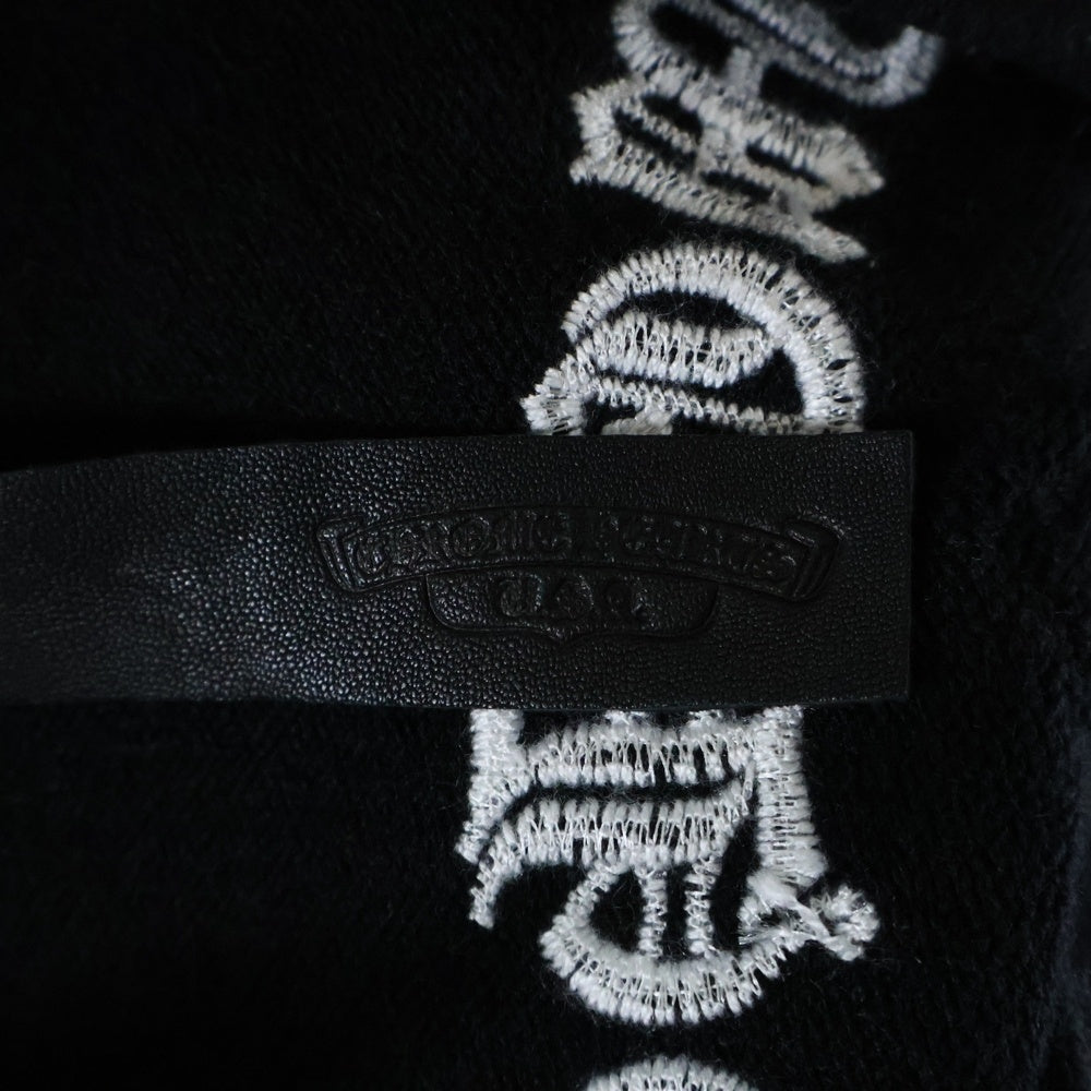 CHROME HEARTS(クロムハーツ) SAILIN ON CARDIGAN クロスパッチ付き バック刺繍 カシミアニットカーディガン ブラック