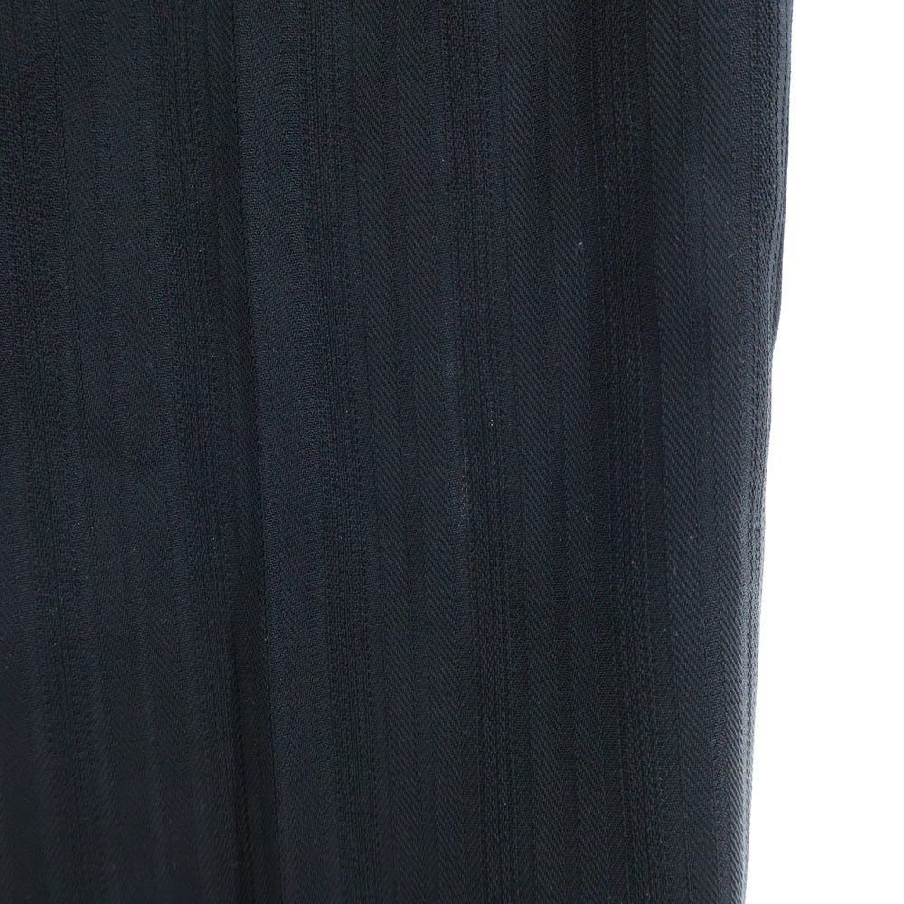 SAINT LAURENT PARIS(サンローランパリ) ストライプ フロントタック スラックスパンツ ブラック 682379