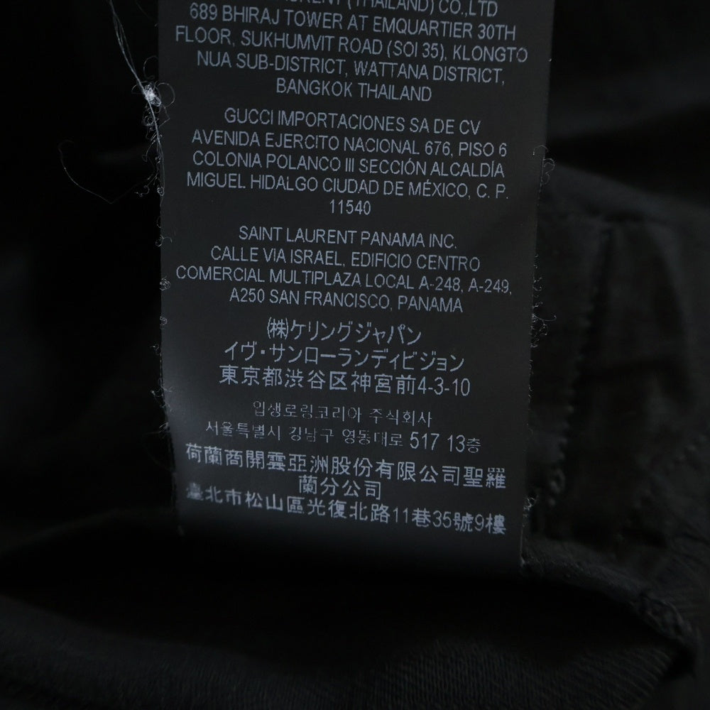 SAINT LAURENT PARIS(サンローランパリ) ストライプ フロントタック スラックスパンツ ブラック 682379