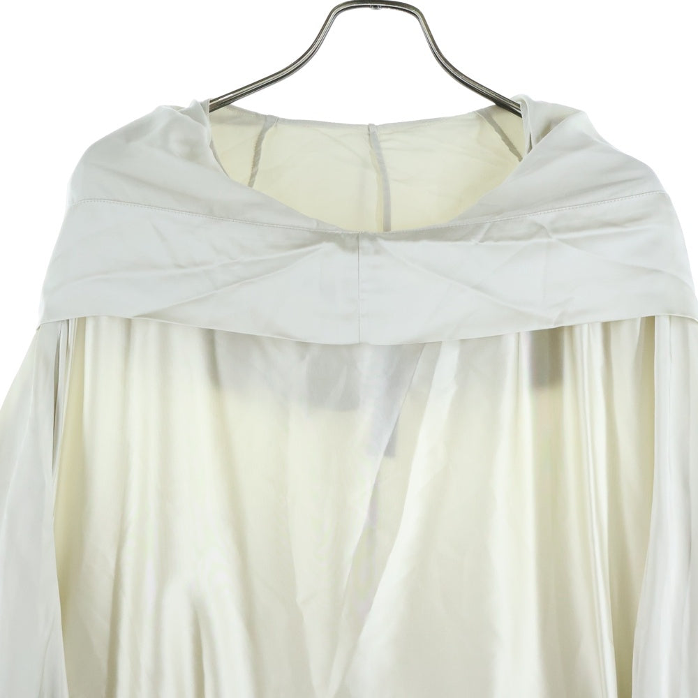 Rick Owens(リックオウエンス) 25SS サテン ドローコード チュニックプルオーバーパーカー フーディー アイボリー RR01E5702