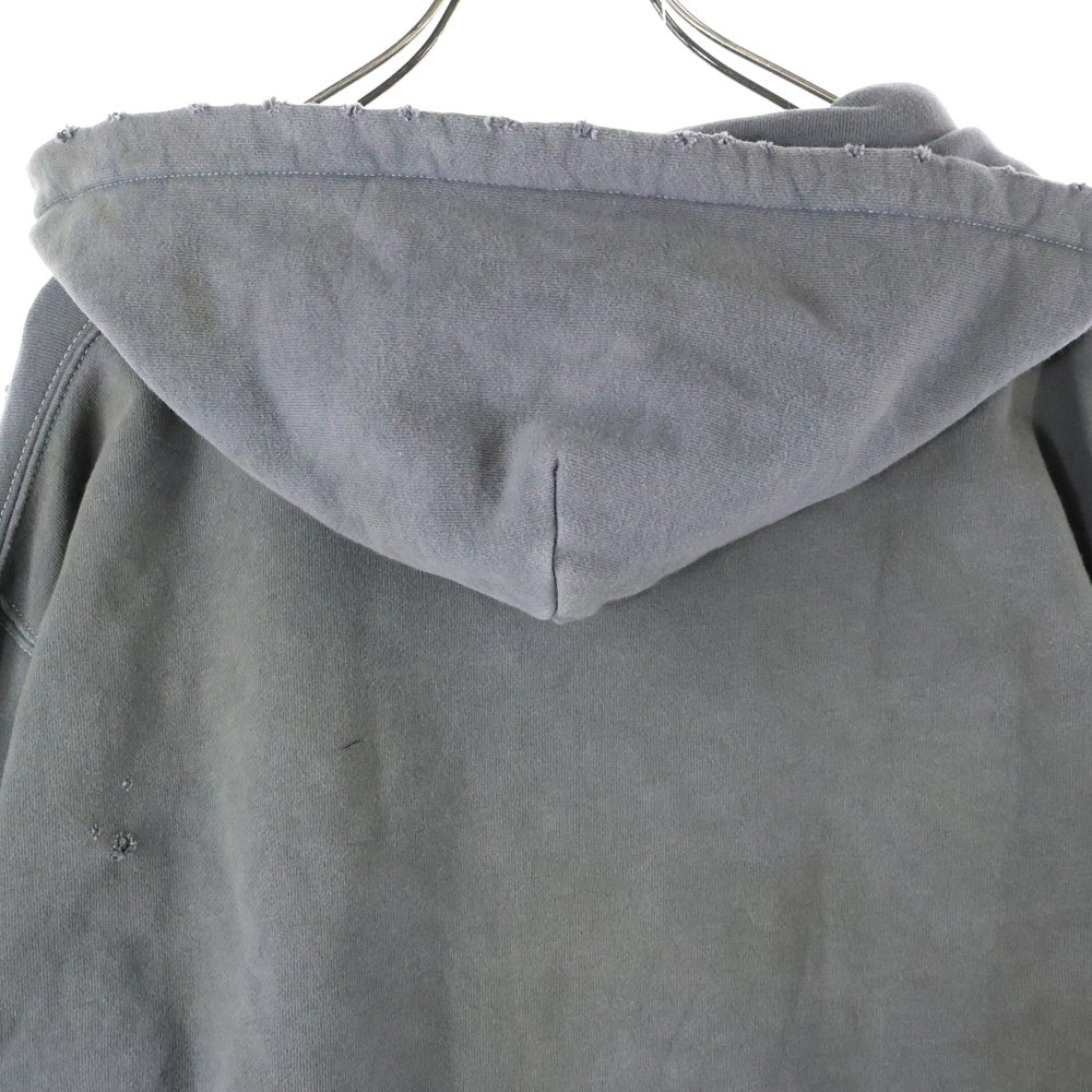 Jieda(ジエダ) DAMAGE SWEAT HOODIE デストロイ加工 プルオーバーパーカー フーディー グレー jie-23W-CT08-D