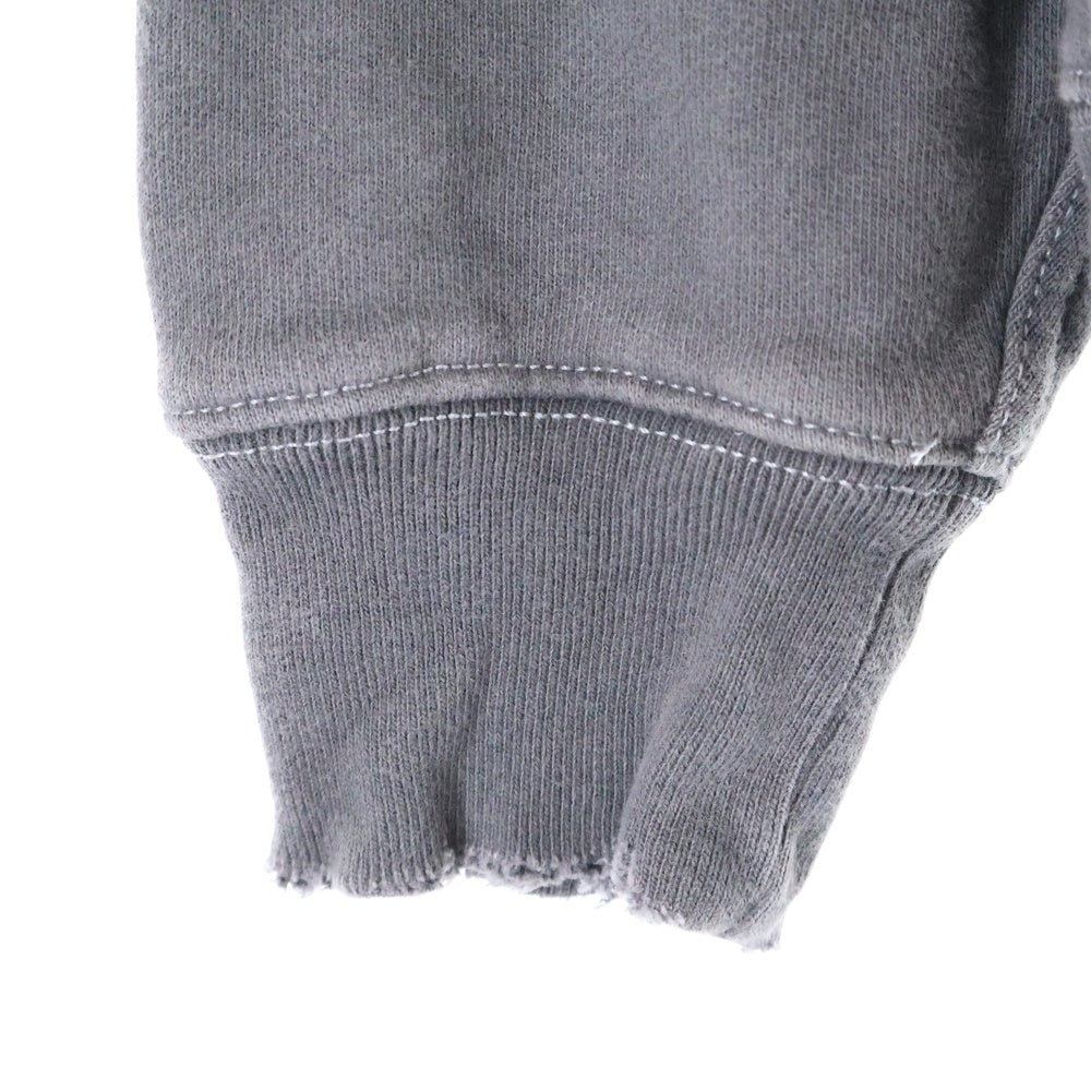 Jieda(ジエダ) DAMAGE SWEAT HOODIE デストロイ加工 プルオーバーパーカー フーディー グレー jie-23W-CT08-D