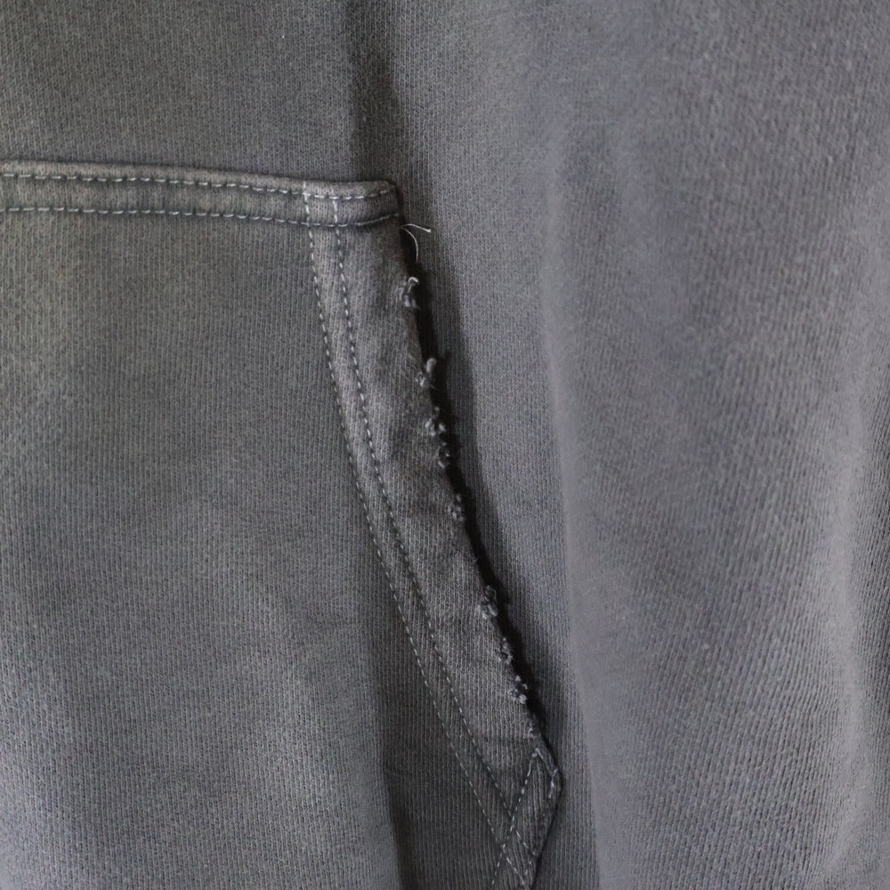 Jieda(ジエダ) DAMAGE SWEAT HOODIE デストロイ加工 プルオーバーパーカー フーディー グレー jie-23W-CT08-D