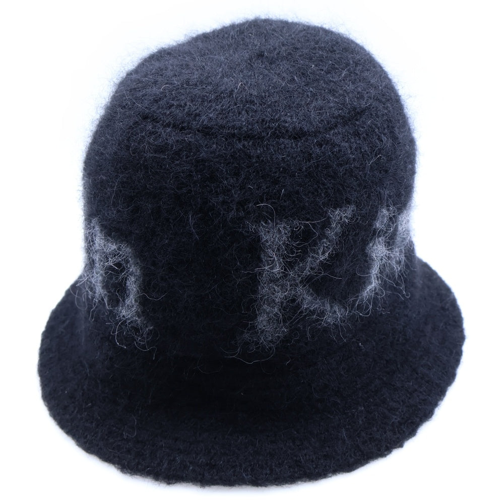 Matin Kim(マーティンキム) ロゴジャガード バケットハット 帽子 ブラック