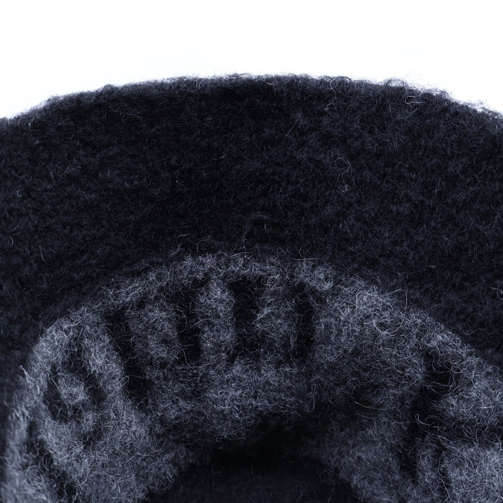 Matin Kim(マーティンキム) ロゴジャガード バケットハット 帽子 ブラック