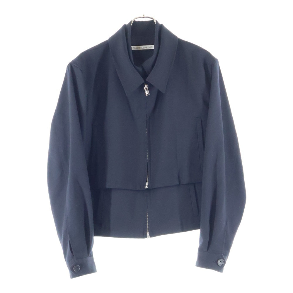 JOHN LAWRENCE SULLIVAN(ジョンローレンスサリバン) 24AW WOOL GABARDINE STACKED HARRINGTON JACKET ウール レイヤードデザイン ジップアップブルゾン ブラック 1B012-0324-13