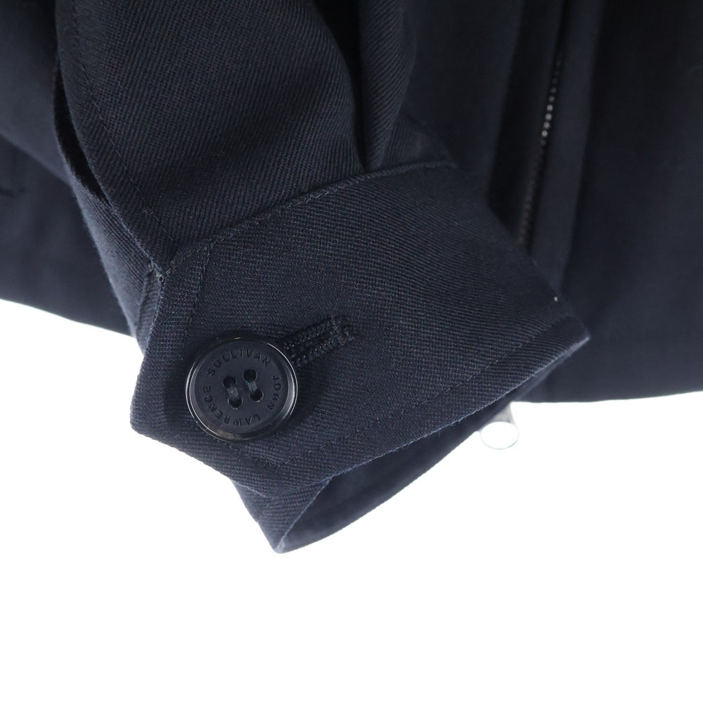 JOHN LAWRENCE SULLIVAN(ジョンローレンスサリバン) 24AW WOOL GABARDINE STACKED HARRINGTON JACKET ウール レイヤードデザイン ジップアップブルゾン ブラック 1B012-0324-13